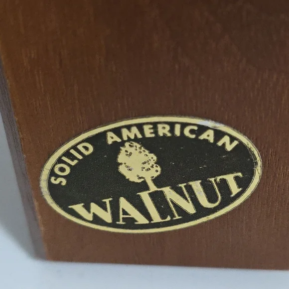 MCM Laser Engraved SolidAmerican Walnut Bookends Seagulls Over the Sea Birds